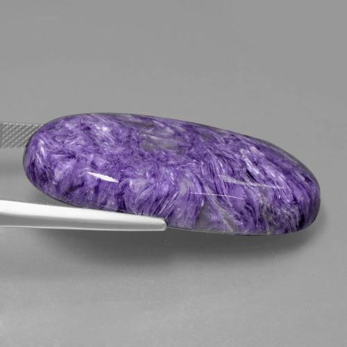 49,22 ctw natürlicher violetter Charoit, Oval Schliff, Lichtundurchlässig