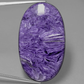 53,84 ctw natürlicher violetter Charoit, Oval Schliff, Lichtundurchlässig