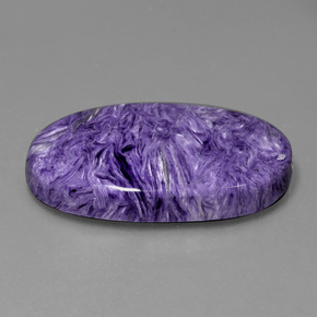 53,84 ctw natürlicher violetter Charoit, Oval Schliff, Lichtundurchlässig