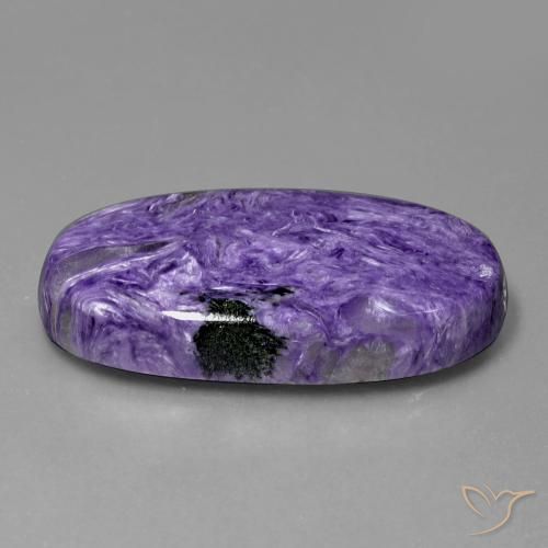 55,43 ctw natürlicher violetter Charoit, Oval Schliff, Lichtundurchlässig