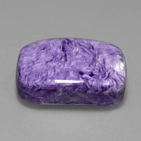 45,84 ctw natürlicher violetter Charoit, Kissenschliff, Lichtundurchlässig