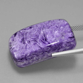 45,84 ctw natürlicher violetter Charoit, Kissenschliff, Lichtundurchlässig