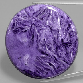 77,96 ctw natürlicher violetter Charoit, Rundschliff, Lichtundurchlässig