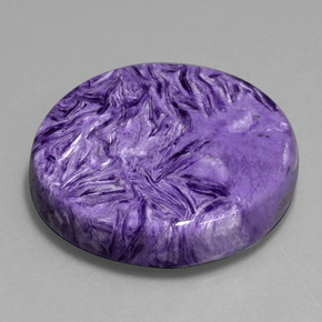 77,96 ctw natürlicher violetter Charoit, Rundschliff, Lichtundurchlässig