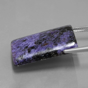 44,70 ctw natürlicher violetter Charoit, Baguette, Lichtundurchlässig