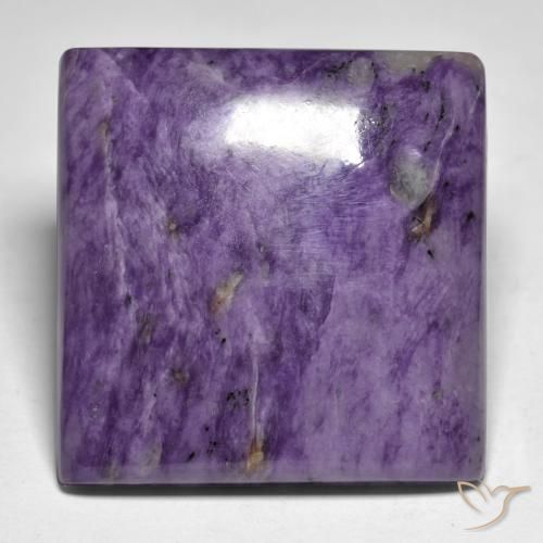 61.05ct Natürlicher tiefviolett Charoit, Quadrat, Lichtundurchlässig