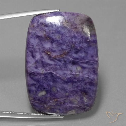 43.17ct Natürlicher Mittelviolett Charoit, Kissen, Lichtundurchlässig