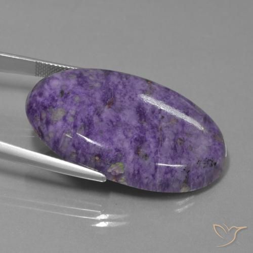 9,17 ctw natürlicher Samt Lila Violett Charoit, Oval, Lichtundurchlässig
