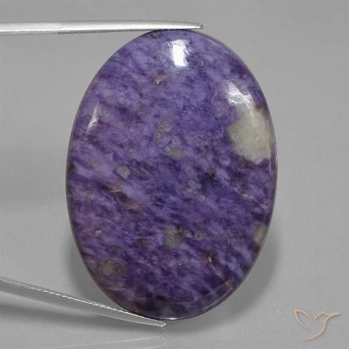 62.45ct Natürlicher Mittelviolett Charoit, Oval, Lichtundurchlässig
