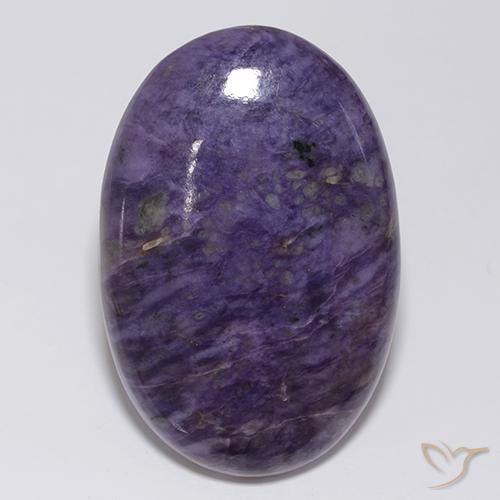 61.63ct Natürlicher dunkelviolett Charoit, Oval, Lichtundurchlässig