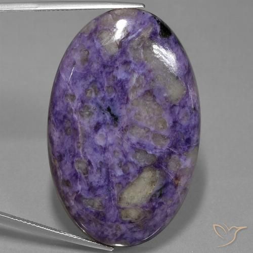 71.35ct Natürlicher Mittelviolett Charoit, Oval, Lichtundurchlässig
