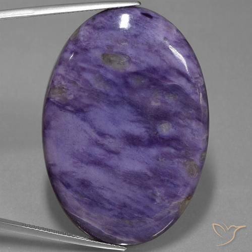 71.34ct Natürlicher Mittelviolett Charoit, Oval, Lichtundurchlässig