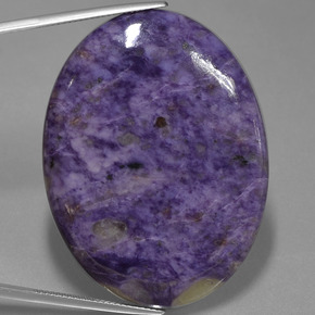 83,59 ctw natürlicher violetter Charoit, Oval Schliff, Lichtundurchlässig