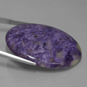 83,59 ctw natürlicher violetter Charoit, Oval Schliff, Lichtundurchlässig