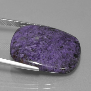 22,52 ctw natürlicher violetter Charoit, Kissenschliff, Lichtundurchlässig