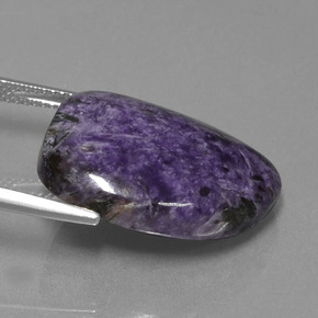 17,13 ctw natürlicher violetter Charoit, Fantasieschliff, Lichtundurchlässig