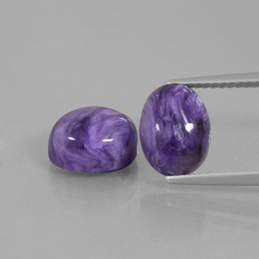  ct natürliche violetter Charoit-Edelsteine, Oval Schliff, Lichtundurchlässig