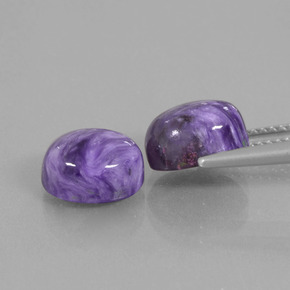  ct natürliche violetter Charoit-Edelsteine, Oval Schliff, Lichtundurchlässig