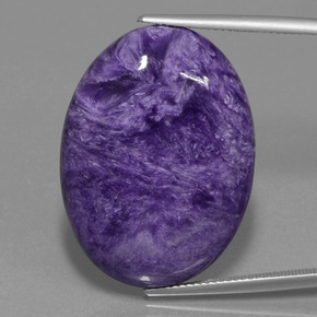 34,37 ctw natürlicher violetter Charoit, Oval Schliff, Lichtundurchlässig