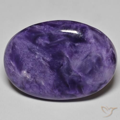 32.86ct Natürlicher Mittelviolett Charoit, Oval, Lichtundurchlässig