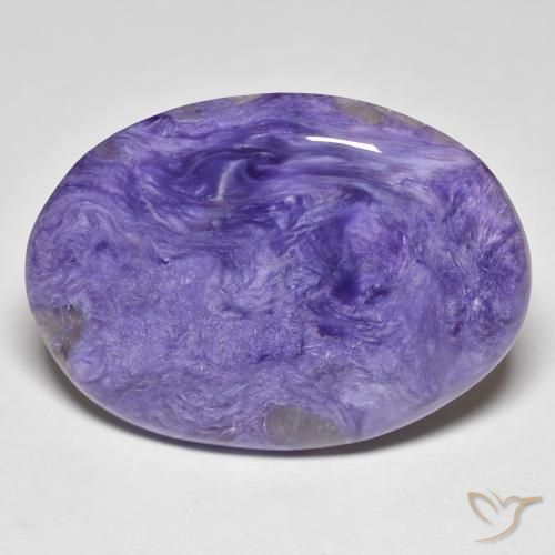 24.55ct Natürlicher Medium Dark-Violet Charoit, Oval, Lichtundurchlässig