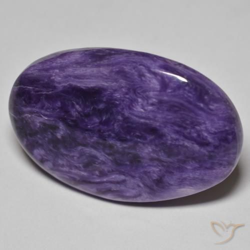 30.20ct Natürlicher tiefviolett Charoit, Oval, Lichtundurchlässig