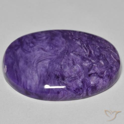 9,17 ctw natürlicher tiefviolett Charoit, Oval, Lichtundurchlässig