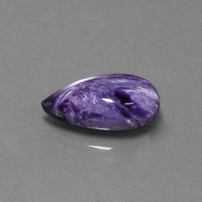 4,07 ctw natürlicher Violett Charoit, Birnenform, Lichtundurchlässig