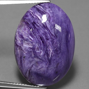 22,88 ctw natürlicher violetter Charoit, Oval Schliff, Lichtundurchlässig