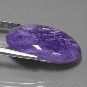 22,88 ctw natürlicher violetter Charoit, Oval Schliff, Lichtundurchlässig