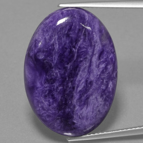 19,87 ctw natürlicher violetter Charoit, Oval Schliff, Lichtundurchlässig