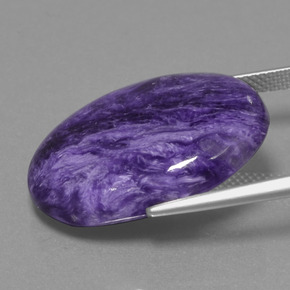19,87 ctw natürlicher violetter Charoit, Oval Schliff, Lichtundurchlässig