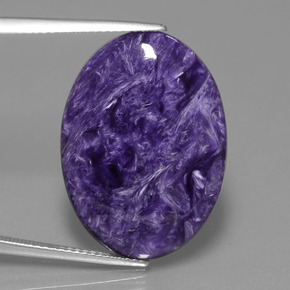 15,55 ctw natürlicher violetter Charoit, Oval Schliff, Lichtundurchlässig