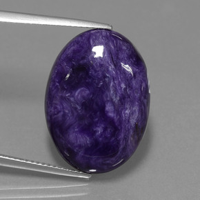 15,00 ctw natürlicher violetter Charoit, Oval Schliff, Lichtundurchlässig