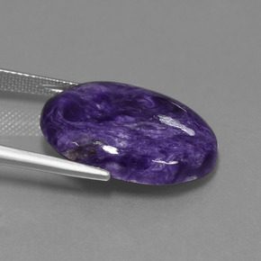 15,00 ctw natürlicher violetter Charoit, Oval Schliff, Lichtundurchlässig