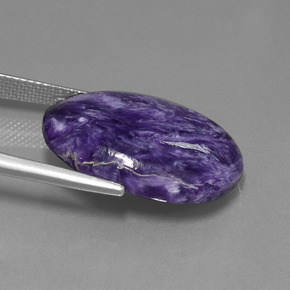 15,36 ctw natürlicher violetter Charoit, Oval Schliff, Lichtundurchlässig
