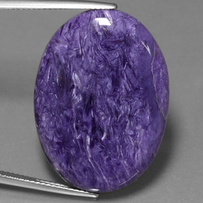 27,82 ctw natürlicher violetter Charoit, Oval Schliff, Lichtundurchlässig