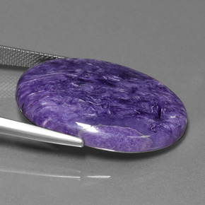 27,82 ctw natürlicher violetter Charoit, Oval Schliff, Lichtundurchlässig