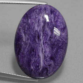 22,07 ctw natürlicher violetter Charoit, Oval Schliff, Lichtundurchlässig