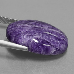 22,07 ctw natürlicher violetter Charoit, Oval Schliff, Lichtundurchlässig