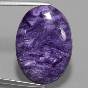 19,61 ctw natürlicher violetter Charoit, Oval Schliff, Lichtundurchlässig