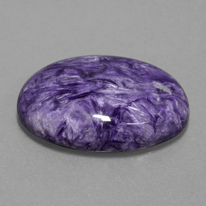 22,22 ctw natürlicher violetter Charoit, Oval Schliff, Lichtundurchlässig