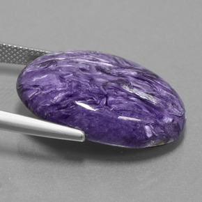 22,22 ctw natürlicher violetter Charoit, Oval Schliff, Lichtundurchlässig