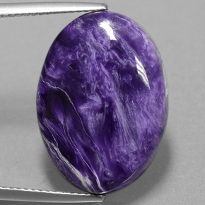 13,36 ctw natürlicher violetter Charoit, Oval Schliff, Lichtundurchlässig