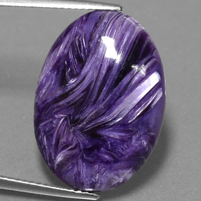 11,10 ctw natürlicher violetter Charoit, Oval Schliff, Lichtundurchlässig