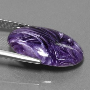11,10 ctw natürlicher violetter Charoit, Oval Schliff, Lichtundurchlässig