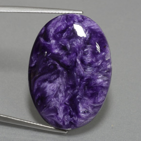 29,03 ctw natürlicher violetter Charoit, Oval Schliff, Lichtundurchlässig