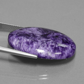 29,03 ctw natürlicher violetter Charoit, Oval Schliff, Lichtundurchlässig