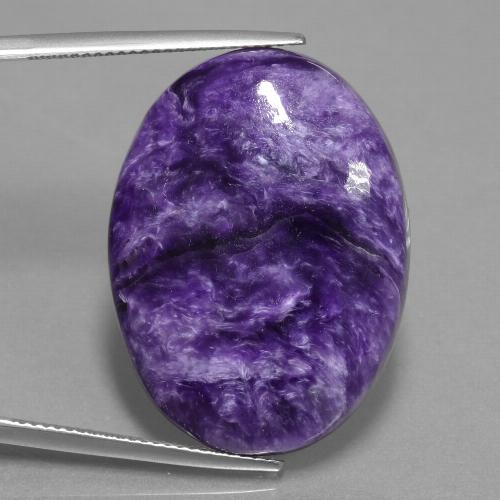 29,80 ctw natürlicher violetter Charoit, Oval Schliff, Lichtundurchlässig