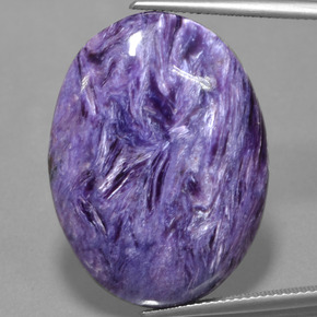 31,73 ctw natürlicher violetter Charoit, Oval Schliff, Lichtundurchlässig